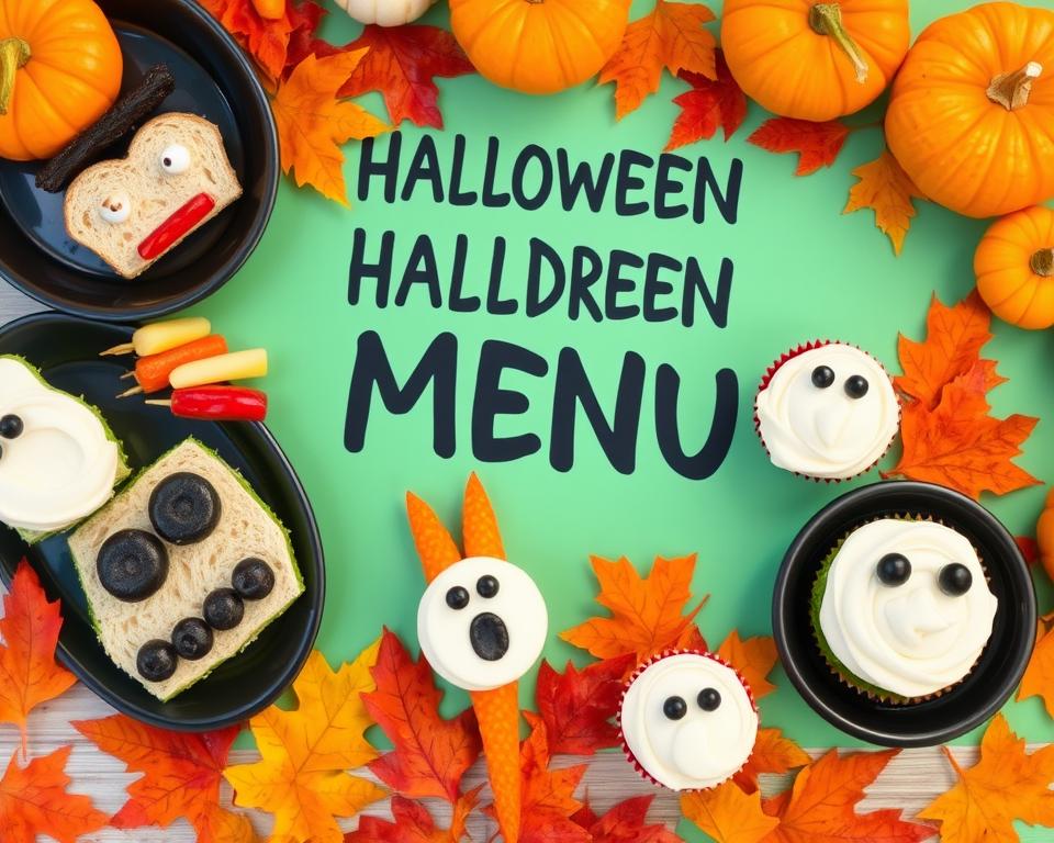 menu di halloween per bambini